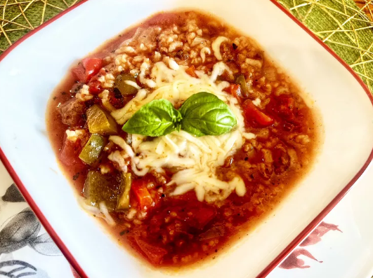 Slow Cooker Stuffed Pepper Soup