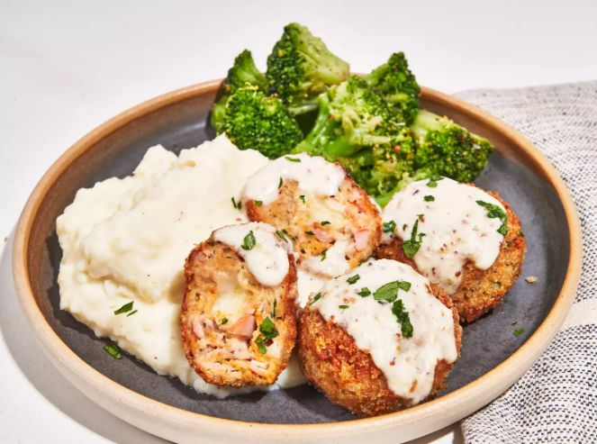 Chicken Cordon Bleu Meatballs