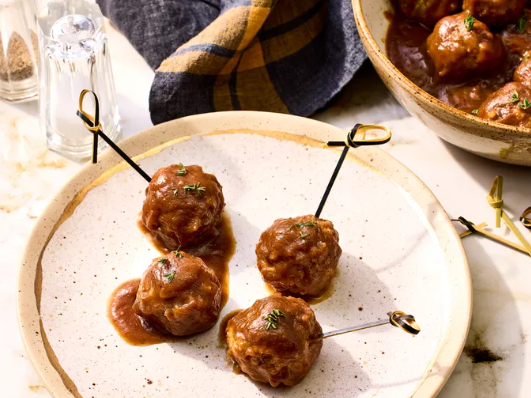 Apple Butter Meatballs