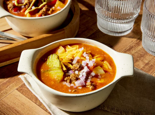 Slow Cooker Cheeseburger Soup