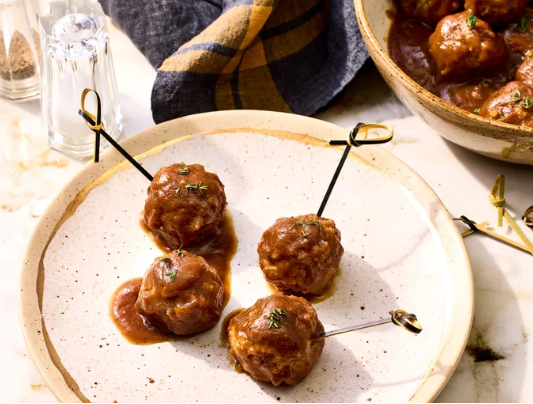 Slow Cooker Chicken Apple Butter Meatballs